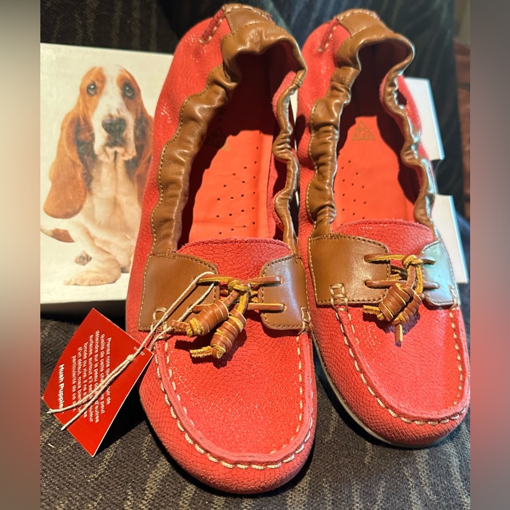 Hush Puppies Cranberry Leather Slip-On Boat Shoe